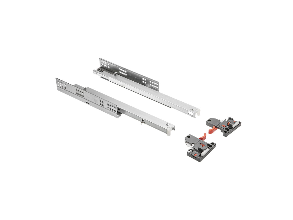 Guide per cassetti Axispro Push Soft Clos 3D Modern Autochiusura Estrazione Totale Portata kg.35 varie lunghezze | GTV - immagine 2